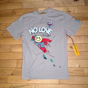 Civilized Mens No Love Self Made Crew Neck T-Shirt Tan Men’s M